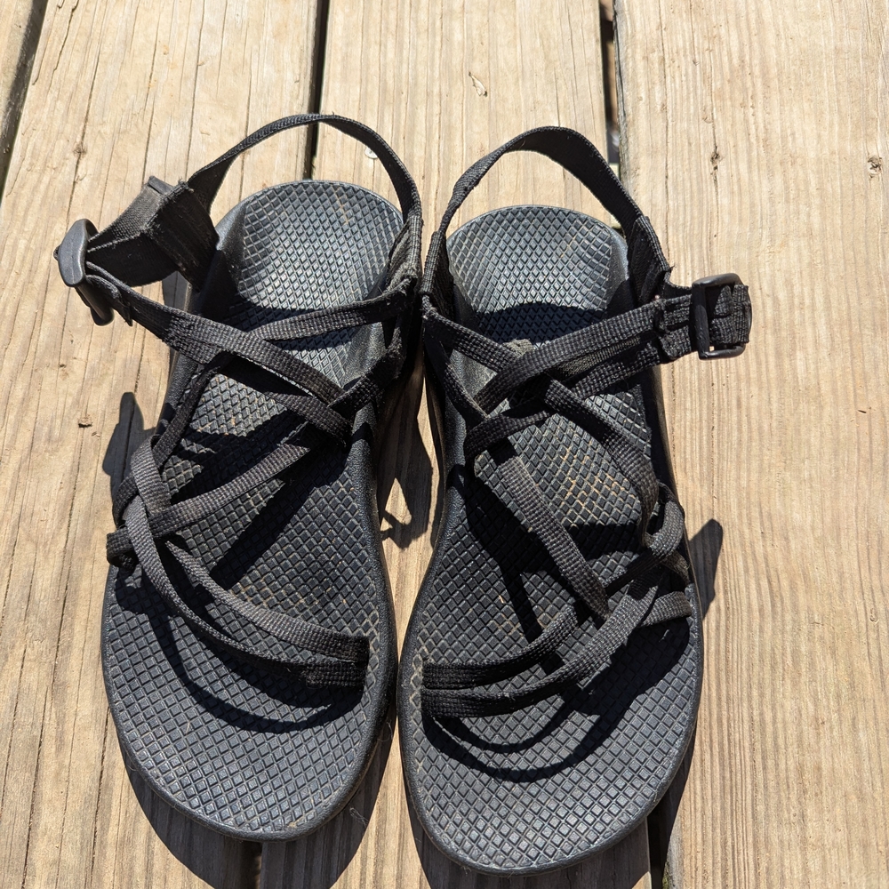 Women's Black Strappy Sandals